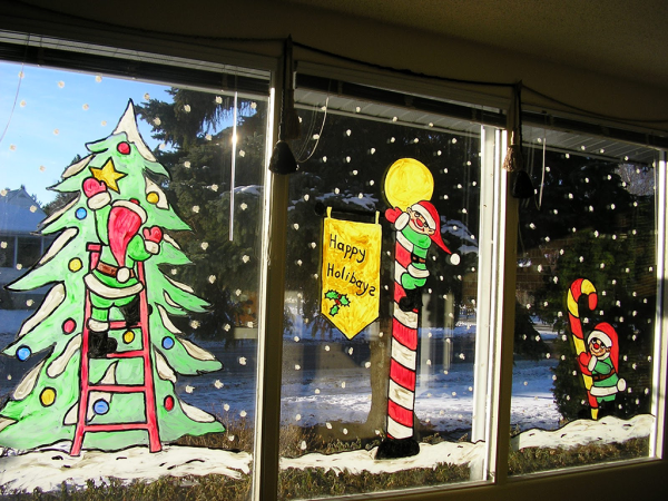 Новогодняя роспись окон