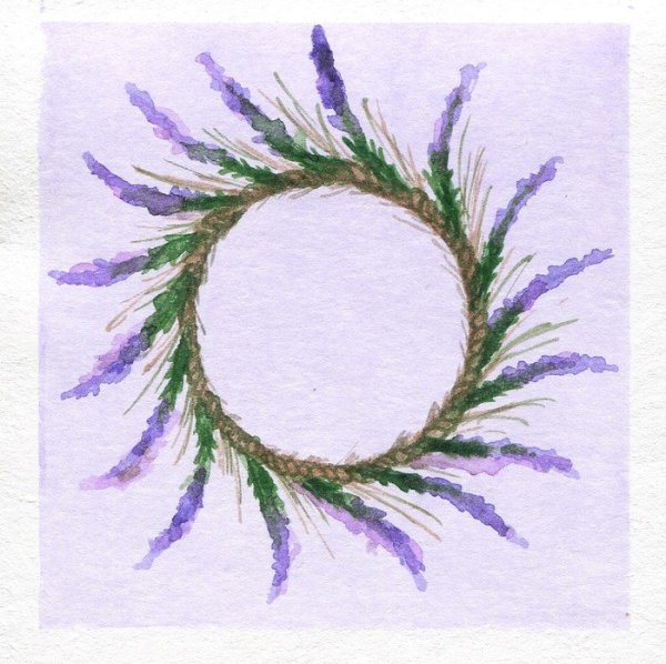 Венок рисунок гуашью