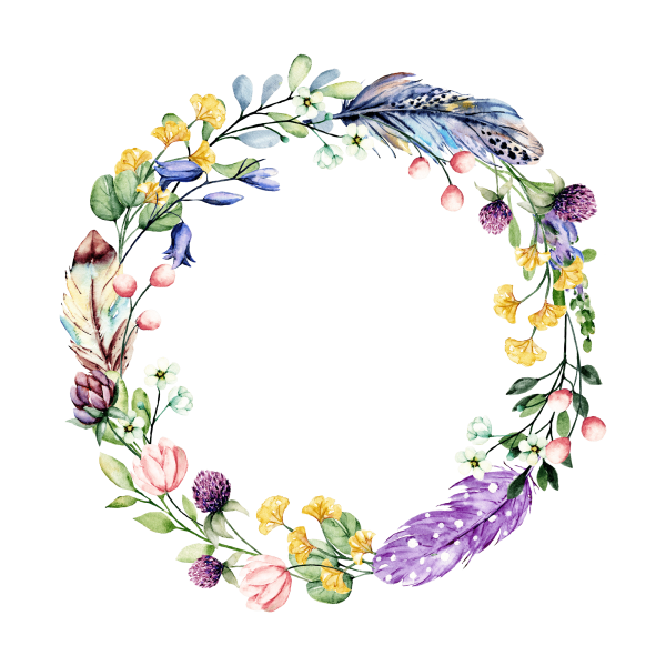 Осенний венок акварель