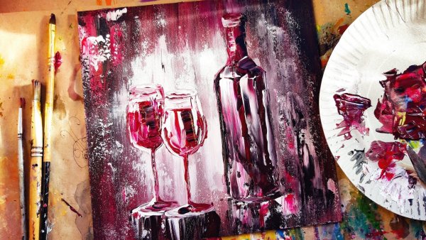 Арт вечеринки с вином и рисованием