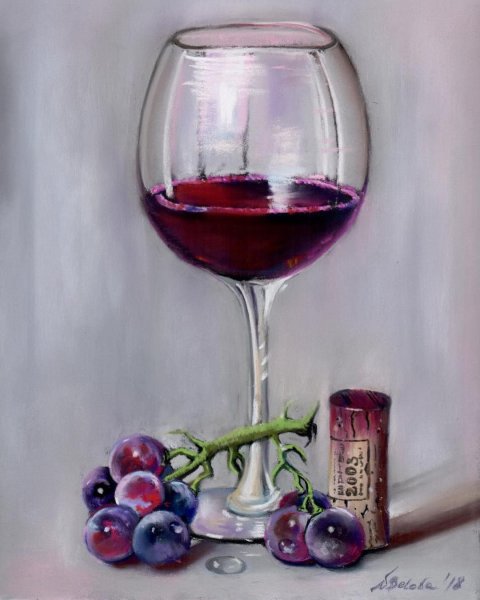 Бокал живопись