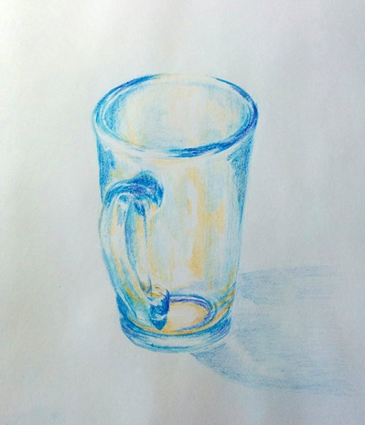 Стакан акварелью