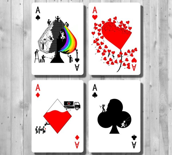 Раскрашенные карты игральные