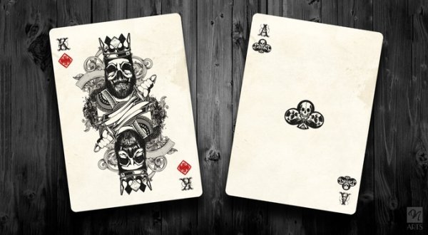 Раскрашенные карты игральные