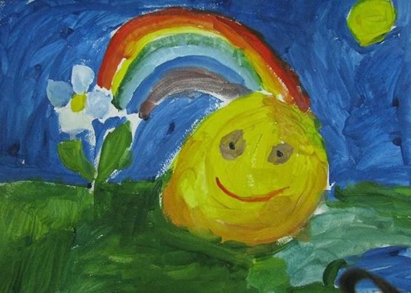 Рисование гуашью с детьми 3-4 лет