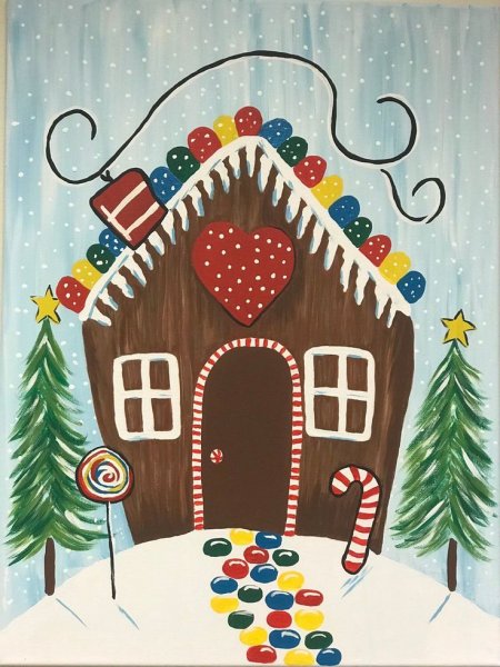 Пряничный домик фломастерами