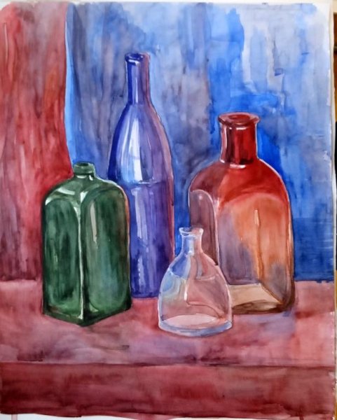 Этюд стеклянного предмета