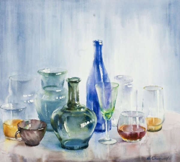 Стеклянная посуда в живописи