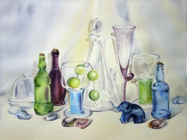 Стекло акварелью