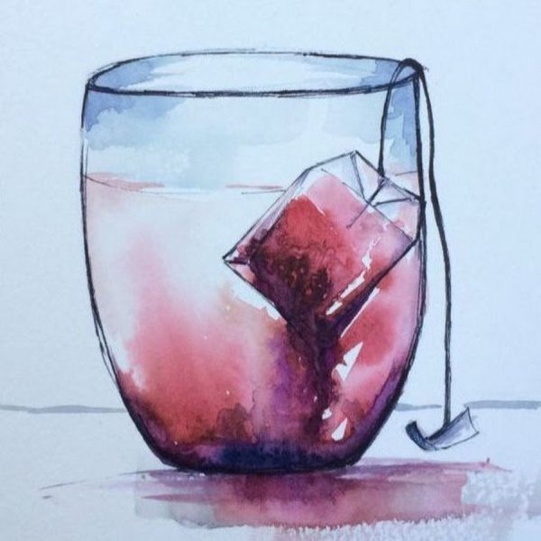 Предметы акварелью