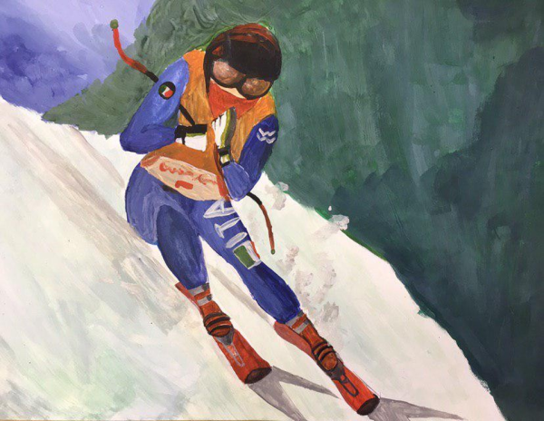 Зимний спорт красками