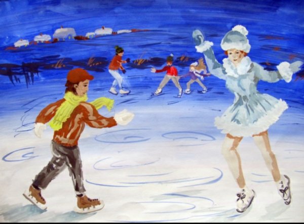 Рисование на катке