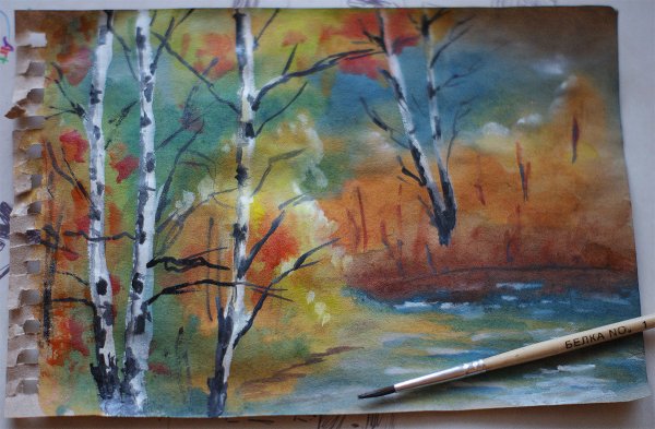 Видеоурок по рисованию гуашью