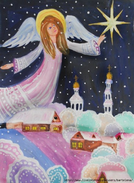 Рисунок на тему Рождество