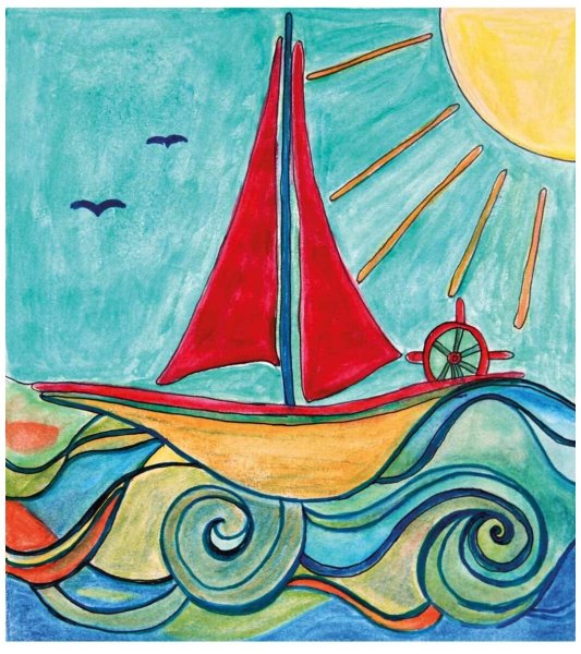 Рисование корабля для детей