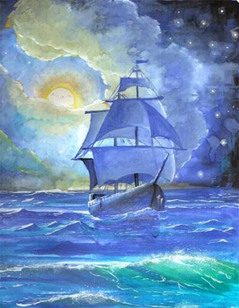 Море гуашью