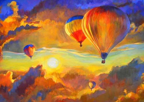 Рисование воздушные шары