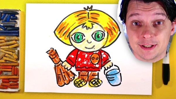 Урок рисования для детей Домовой