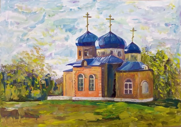 Живопись гуашью в церкви