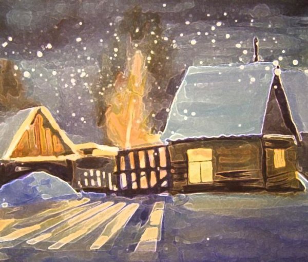 Иван Саввич Никитин зимняя ночь в деревне