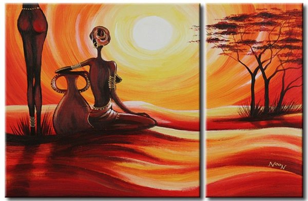 Рисование африканки гуашью