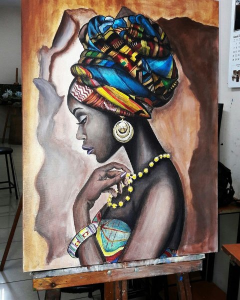 Картина «африканка» Энджи Браун