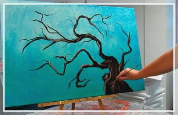 Рисование на фанере акриловыми красками