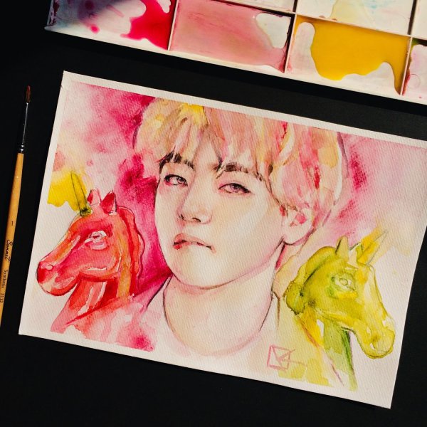 БТС карандашом айдол