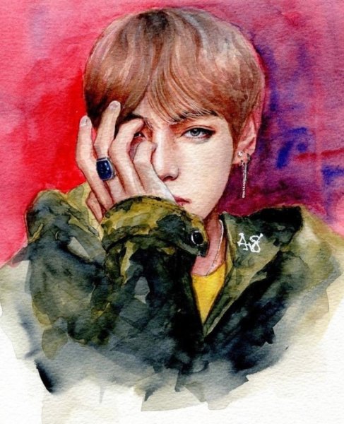 Арт БТС акварелью