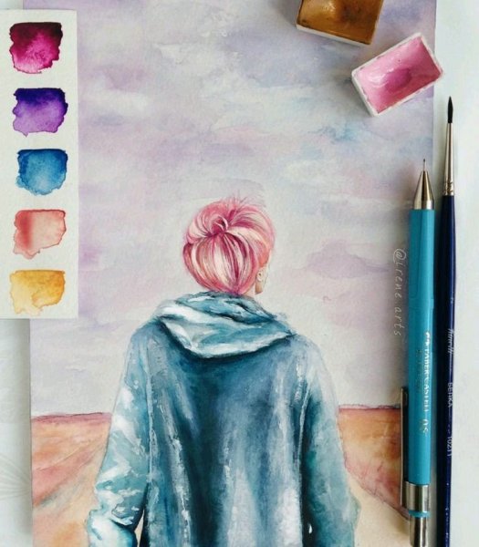 Чимин акварель спринг Дэй