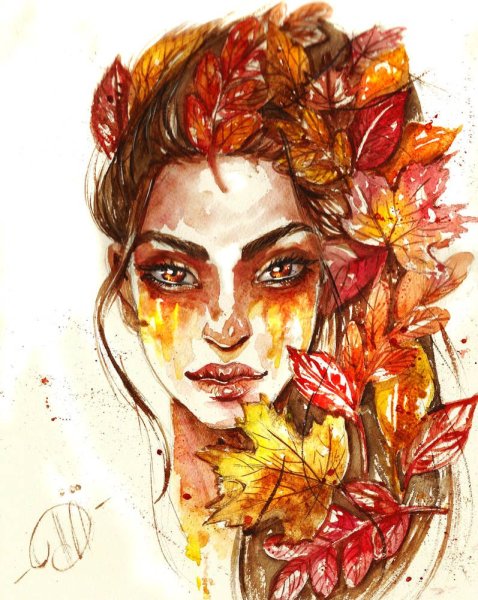 Девочка под зонтом