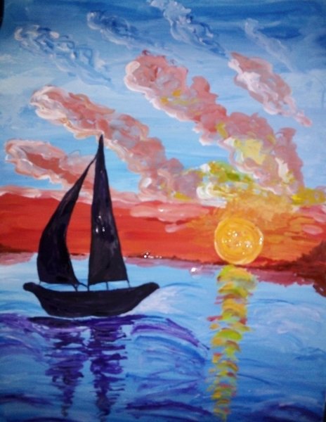 Правополушарное рисование корабли