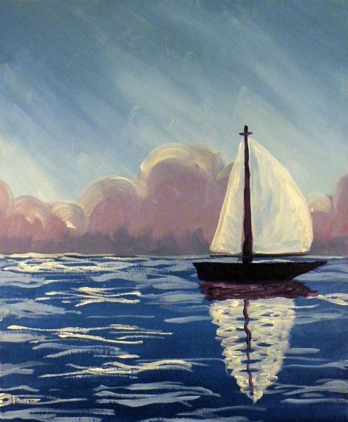 Корабль гуашью