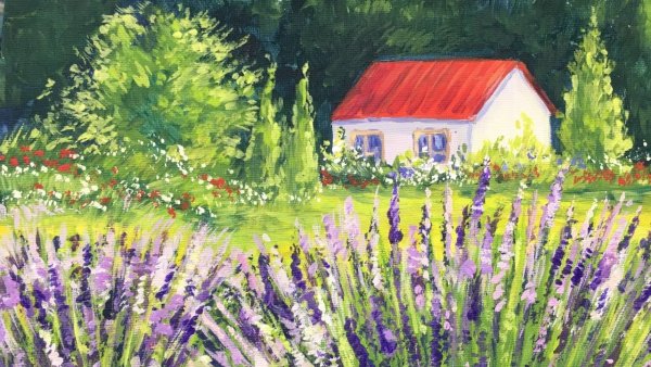 Картина красками акрил Прованс