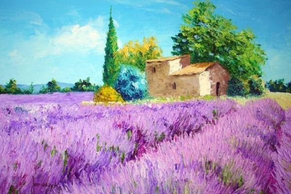 Тоскана Италия акварель