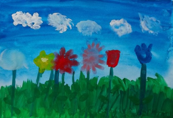 Рисование Цветочная Поляна