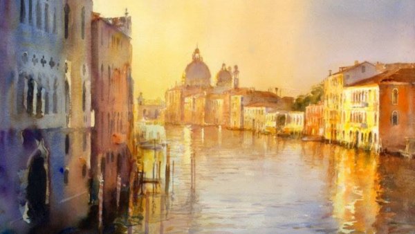 Венеция гуашью