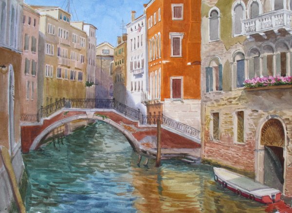 Улочки Венеции акварель