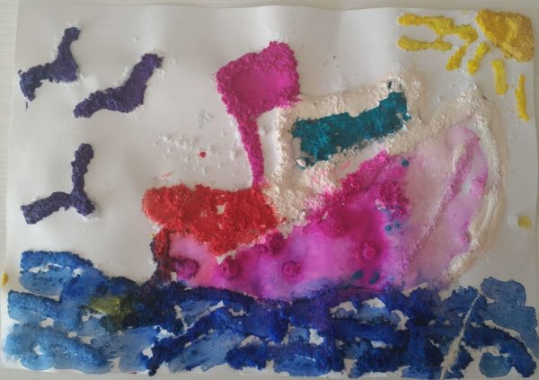 Нетрадиционная техника рисования солью