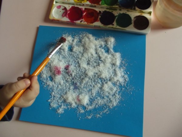 Нетрадиционные методы рисования солью