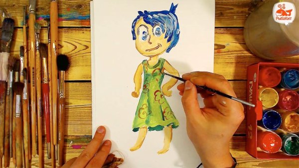 Рисование красками мульт героев