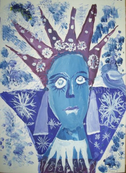 Снежная Королева детский рисунок