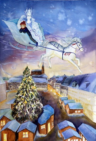 Снежная Королева гуашью