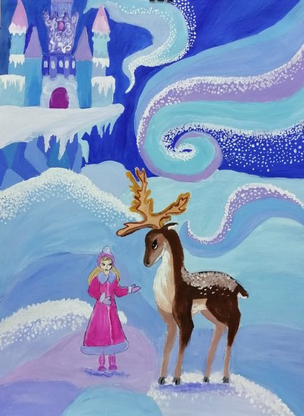 Снежная Королева гуашью