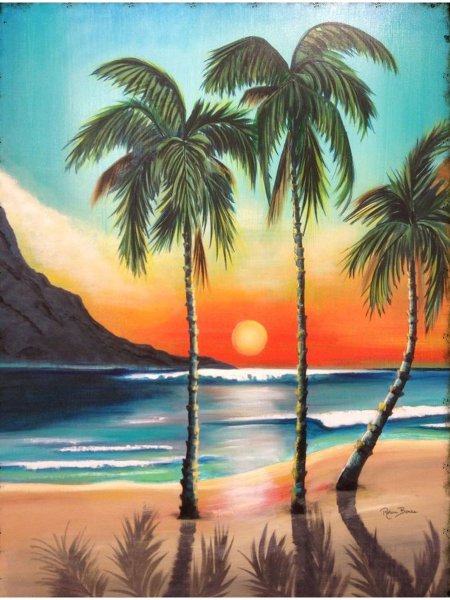 Пейзаж с пальмами