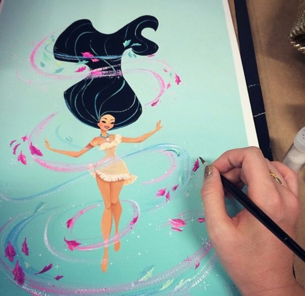 Диснеевские рисунки гуашью