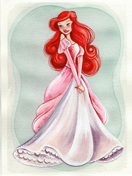 Ариэль в платье карандашом