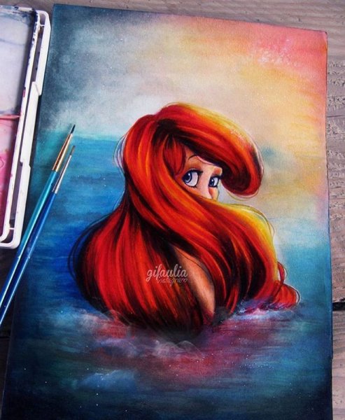 Рисовать принцесс красками