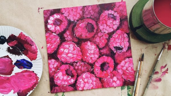 Малина акрилом