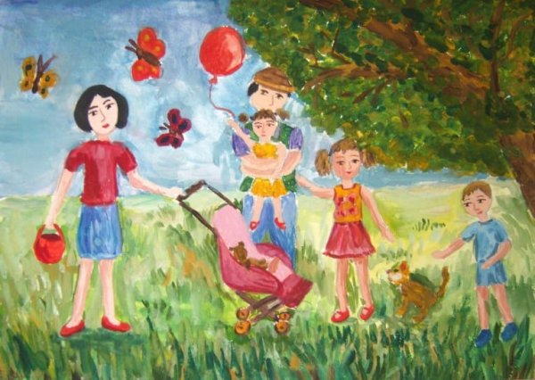 Рисунок на тему моя семья